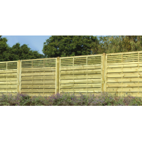 Elite Slatted Top  Horizontal Fence Panel