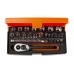 Bahco 25 Piece Socket Set, 1/4 in Hexagon Drive