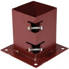 Perry Bolt Down Base Sockets 100mm x 100mm (4" x 4") - Brown Perry Bolt Down Base Sockets 100mm x 100mm (4" x 4") - Brown