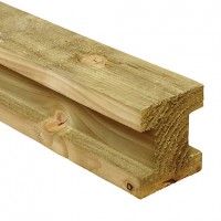 2.4m x 100mm x 100mm Timber slotted inter post