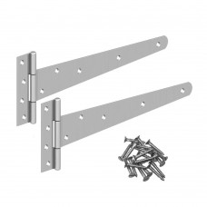Perry Zinc Plated 15" Medium Tee Hinges pre-packed (Pair)